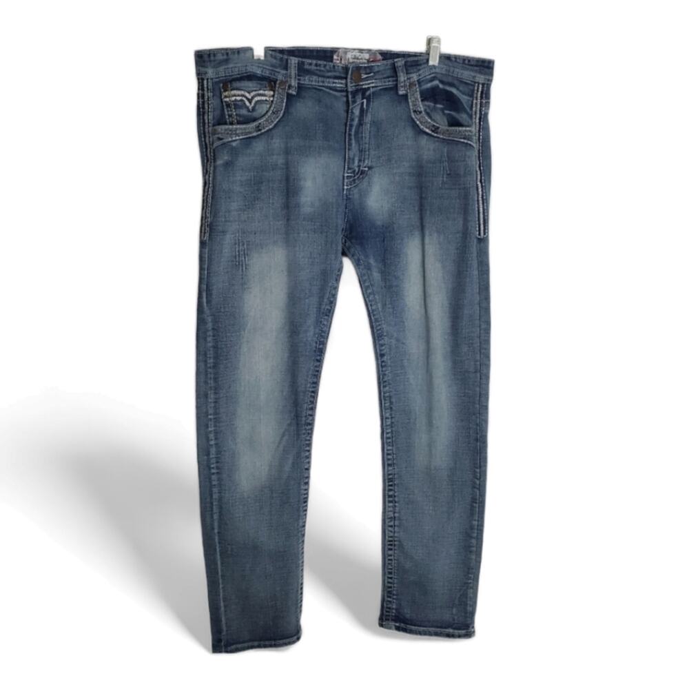 Monarchy Men's Distressed Straight Leg Jeans Size 38